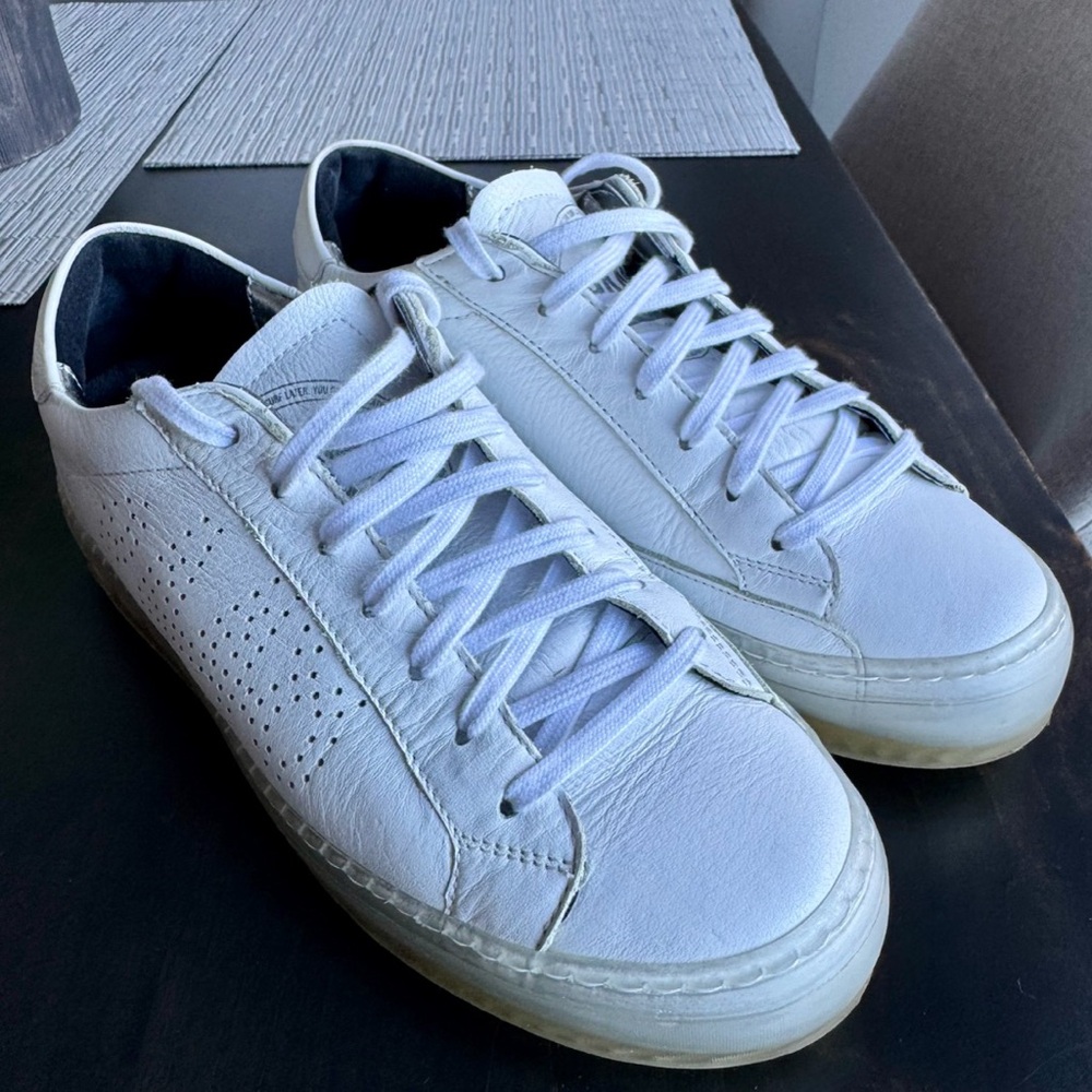 P448 John Leather Clear Gum Sole Sneaker
